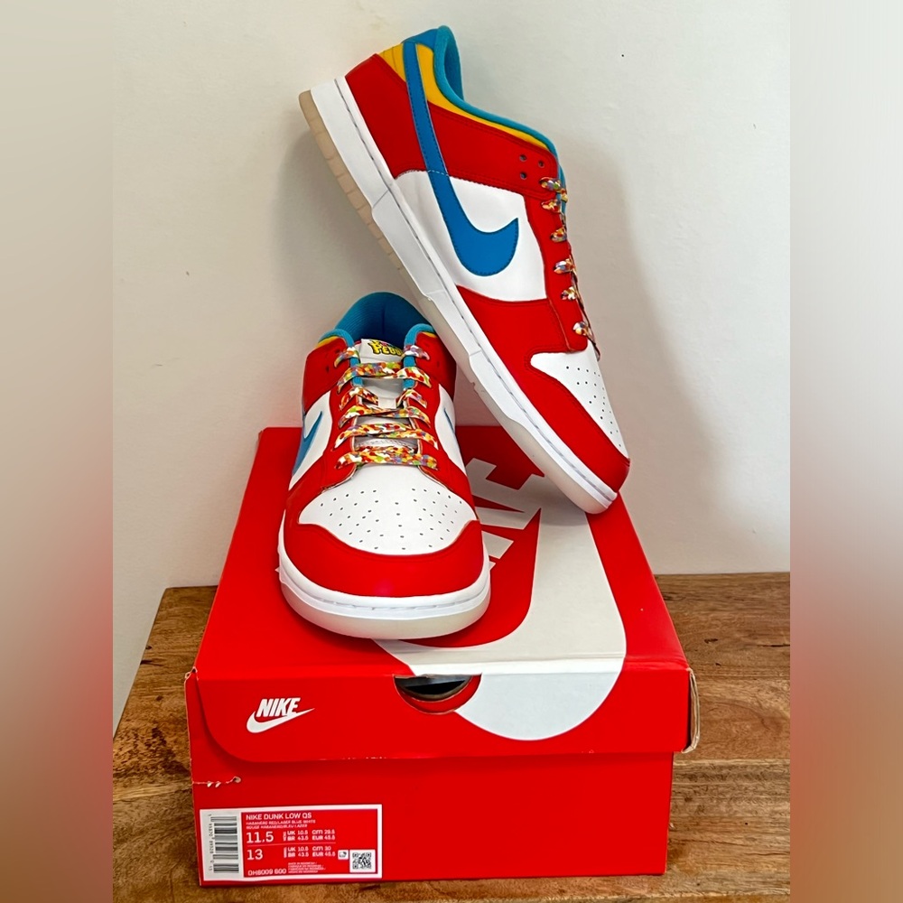 New in Box Nike Dunk Low QS
LeBron James Fruity Pebbles size 11.5